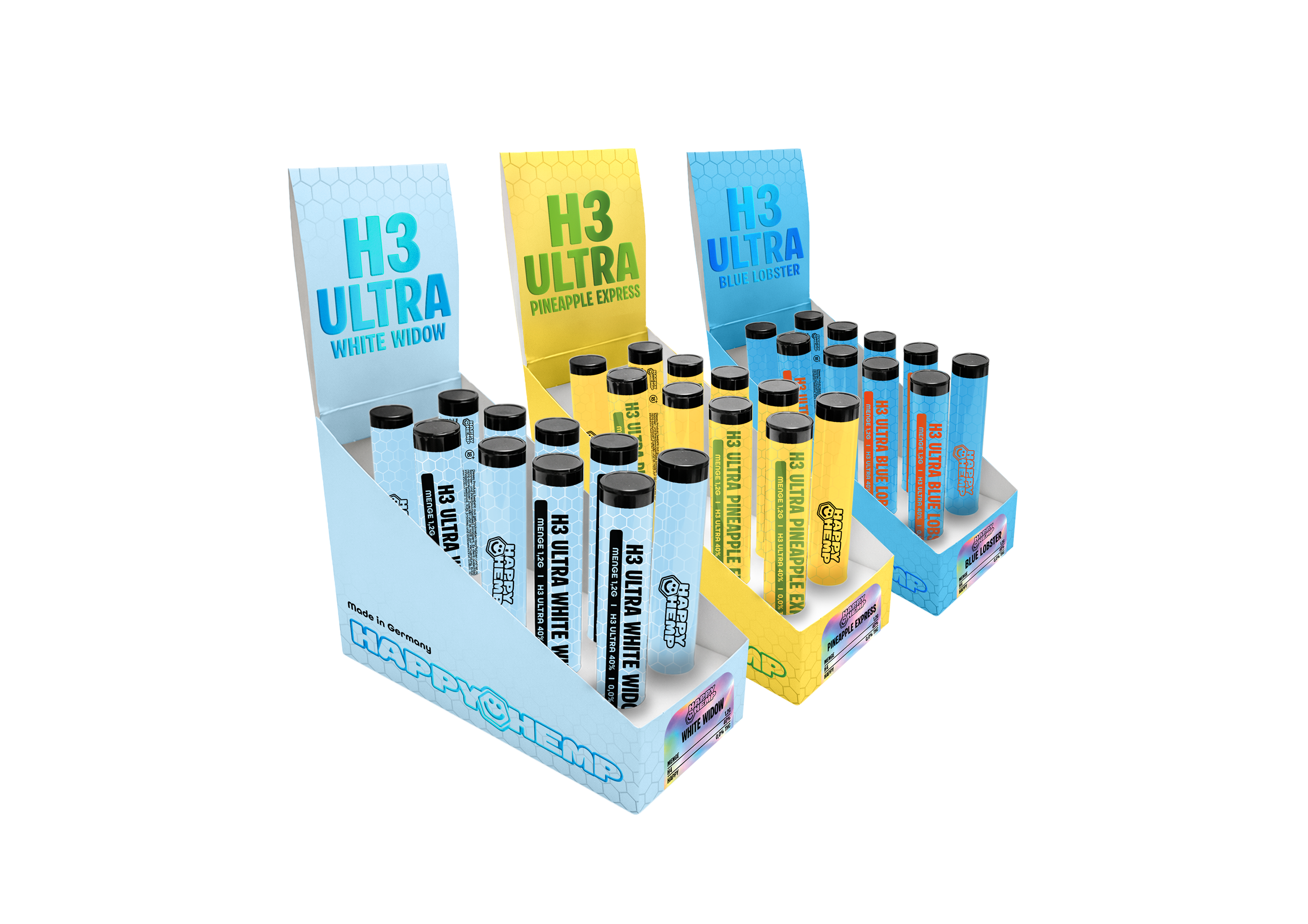 Happy Hemp H3 Ultra Blue Lobster Aromastäbchen – Natürliches Aroma Stick Set für Heimduft & Entspannung, Made in Germany