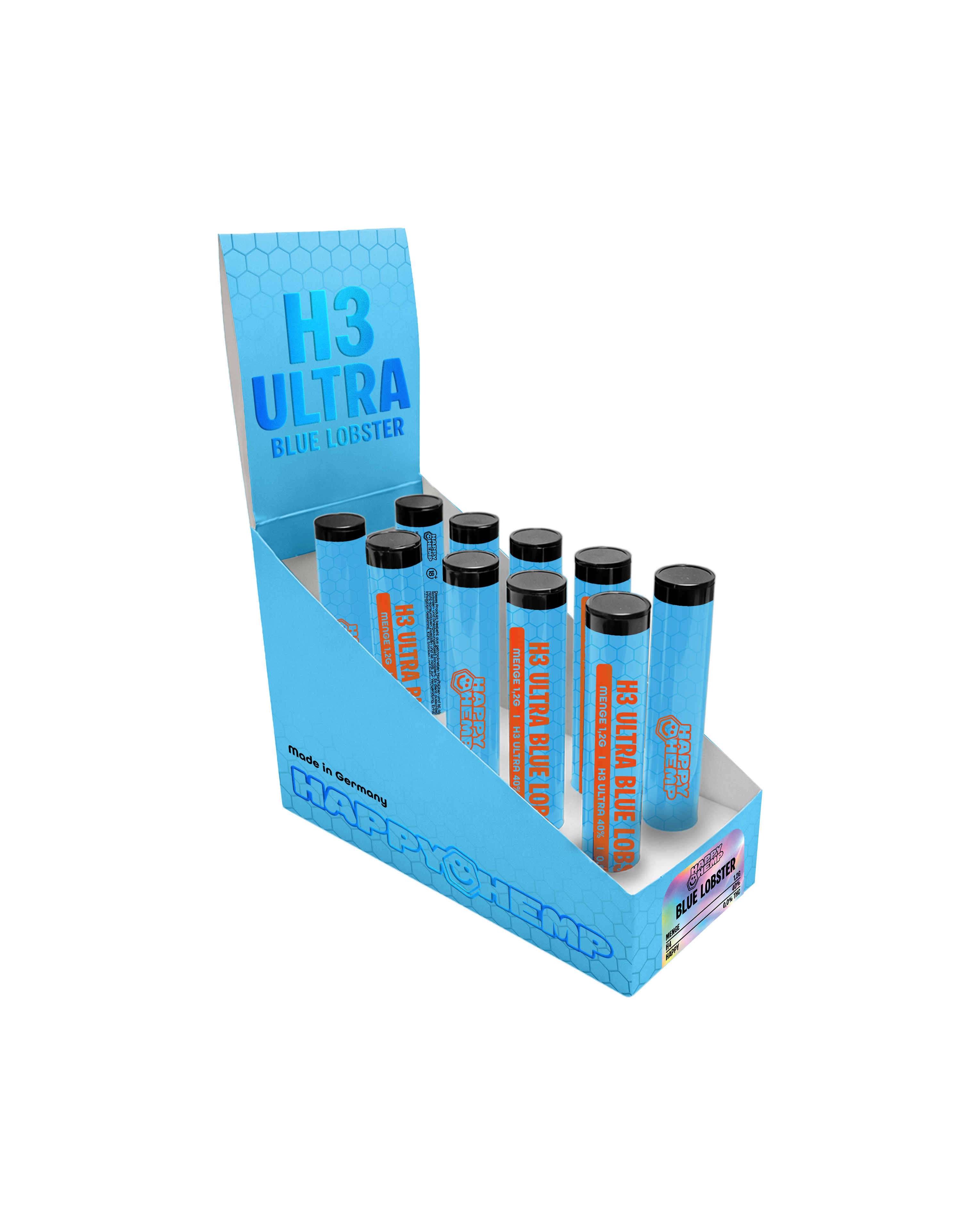 Happy Hemp H3 Ultra Blue Lobster Aromastäbchen – Natürliches Aroma Stick Set für Heimduft & Entspannung, Made in Germany