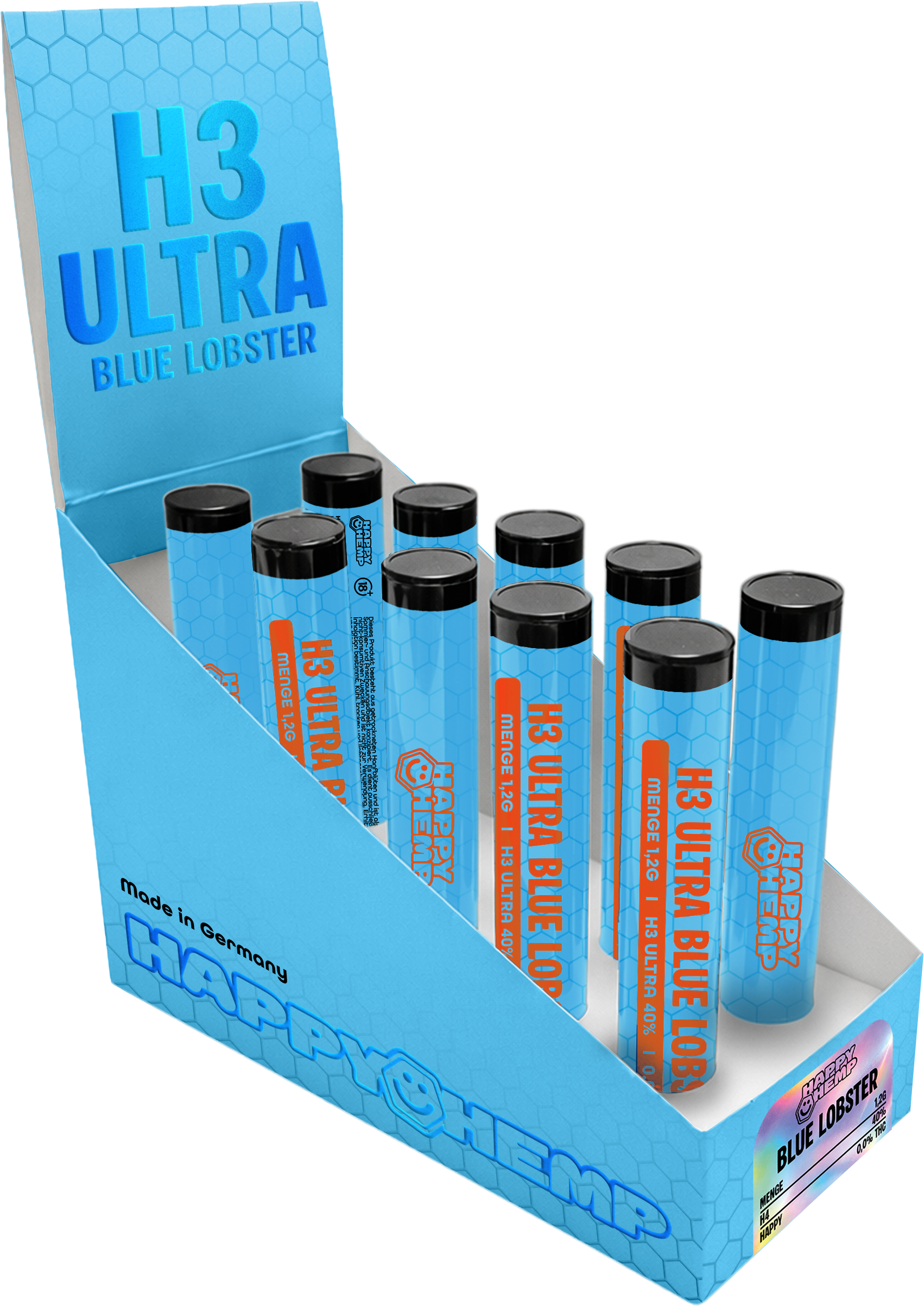 Happy Hemp H3 Ultra Blue Lobster Aromastäbchen – Natürliches Aroma Stick Set für Heimduft & Entspannung, Made in Germany