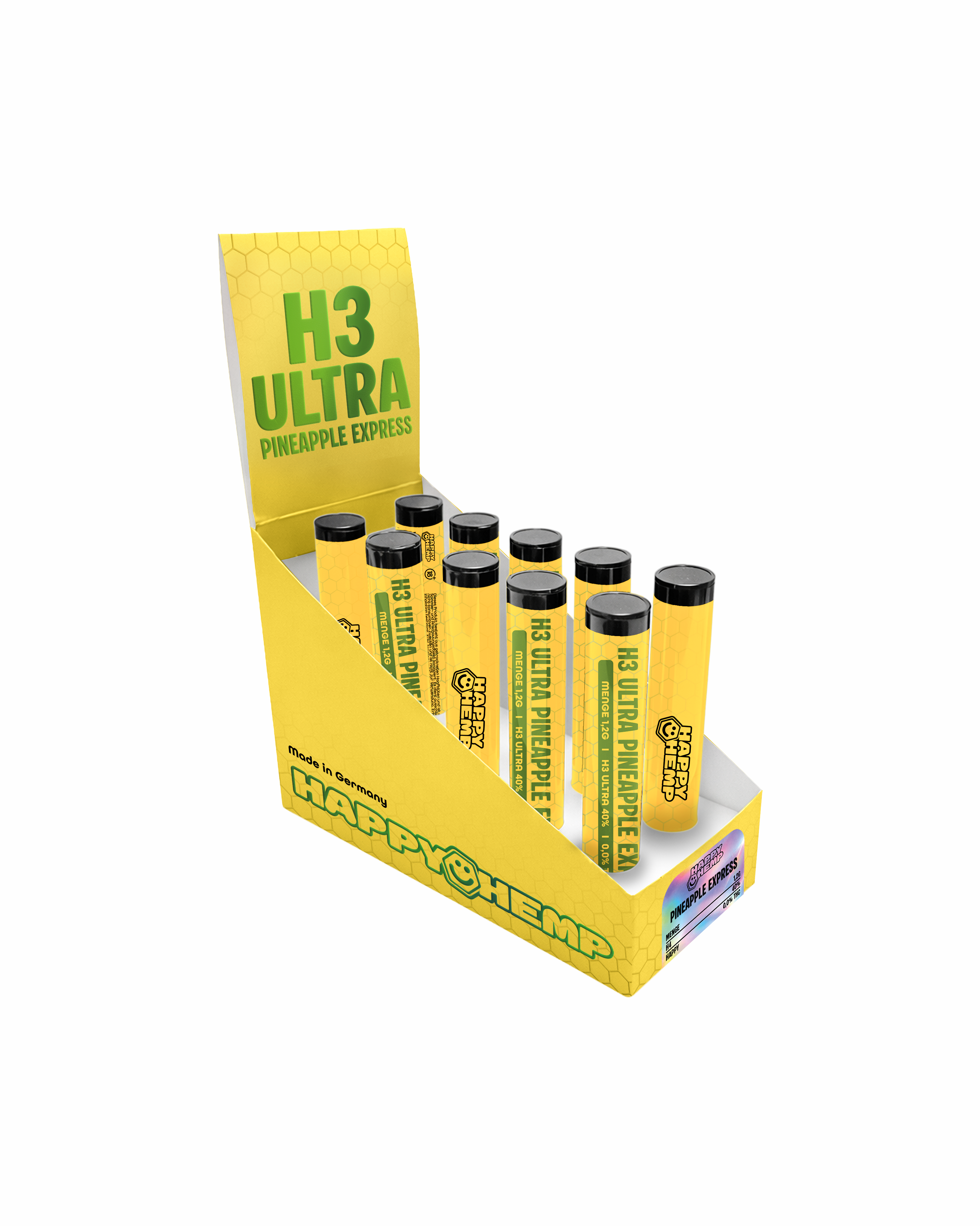Happy Hemp H3 Ultra Pineapple Express Aromastäbchen – Natürliches Aroma Stick Set für Heimduft & Entspannung, Made in Germany