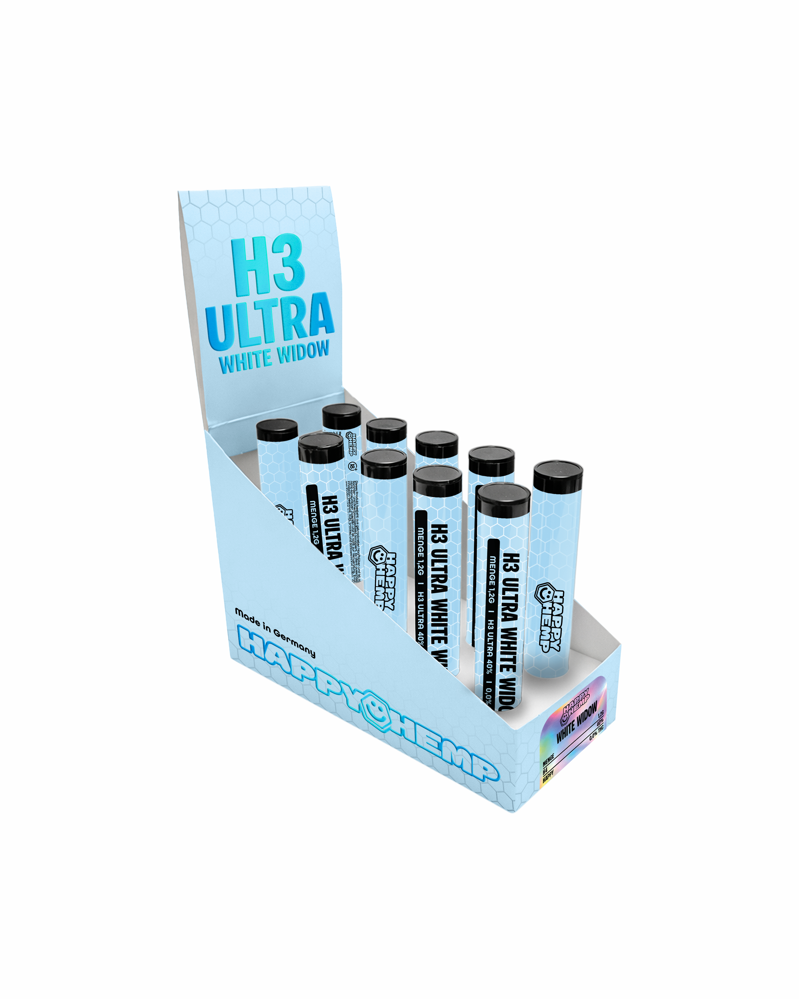 Happy Hemp H3 Ultra White Widow Aromastäbchen – Natürliches Aroma Stick Set für Heimduft & Entspannung, Made in Germany