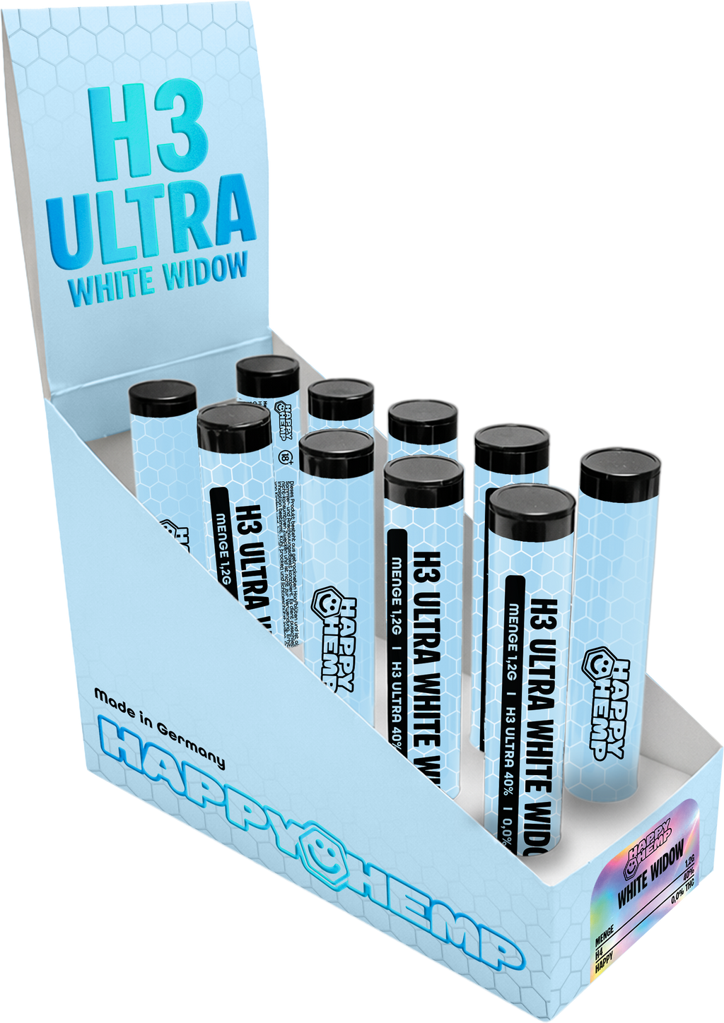 Happy Hemp H3 Ultra White Widow Aromastäbchen – Natürliches Aroma Stick Set für Heimduft & Entspannung, Made in Germany